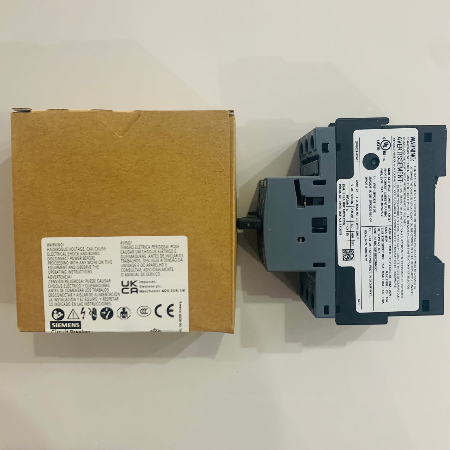 siemens3RV6021-4CA10Circuit breaker 22 A, A trip device 16... 22 A, N trip device 286 A, suitable for motor protection, level 10, threaded connection, standard breaking capacity,
