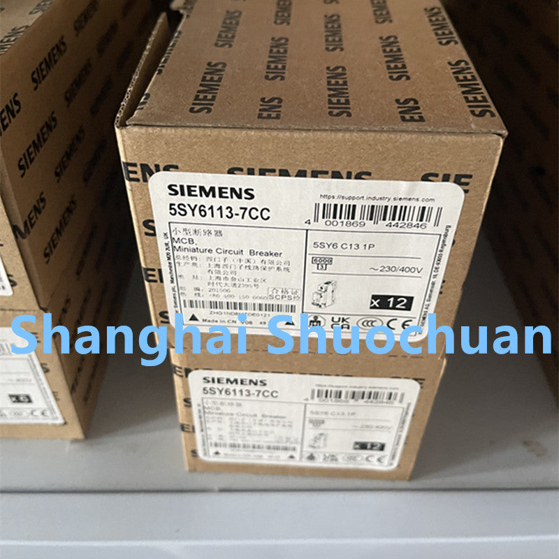 Siemens 5SY6113-7CC miniature circuit breaker 1P 13A C 6kA 400VAC