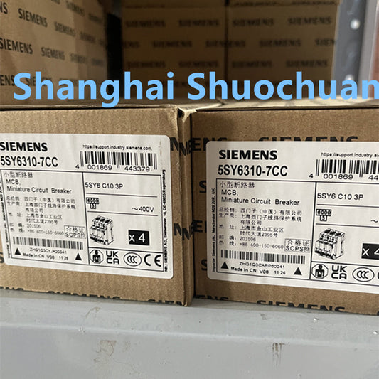 Siemens 5SY6310-7CC miniature circuit breaker 3P 10A C 6kA 400VAC