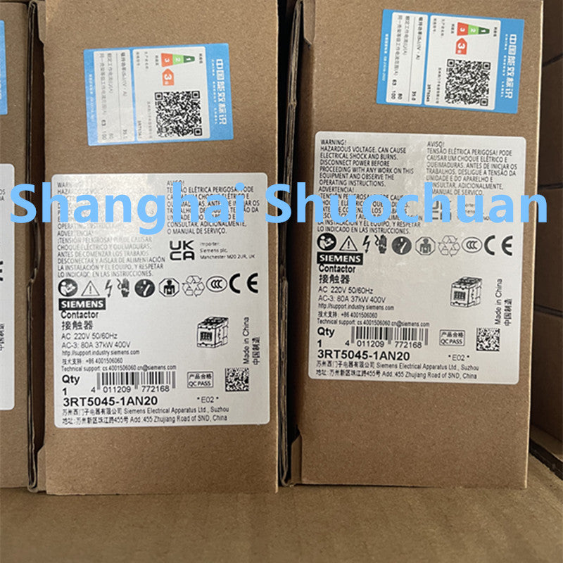 Siemens 3RT5054-1AN20 AC contactor AC220V 50/60HZ 65A