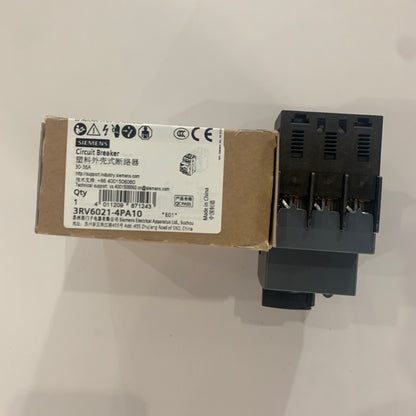Siemens3RV6021-4PA10Circuit breaker 36 A, release 30 36 A, N release 432 A, used for motor protection, grade 10, threaded connection, standard switch capacity,