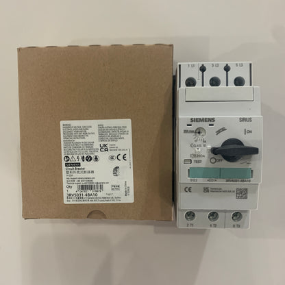 Siemens3RV5031-4BA10Circuit breaker 14 20 A release 1420 A, used for motor protection, level 10, short-circuit release 260 A, screw terminal standard exchange capacity SIRIUS