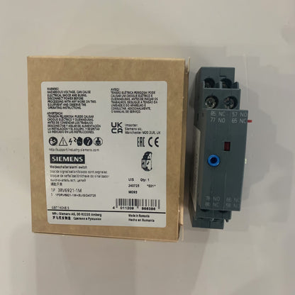 siemens3RV6921-1MThe signal switch of 3RV6 is used for 3RV6 circuit breaker with threaded connection size S00, S0