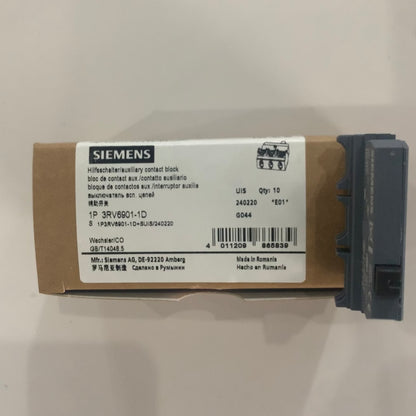 siemens3RV6901-1DAuxiliary switch, horizontal S00, S0， Used for circuit breaker 1 NO