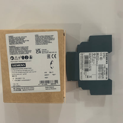 Siemens 3RV6901-1A Auxiliary switch, horizontal dimension S00, S0 is used for circuit breaker 1 NO+1 NC