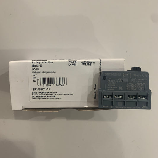 siemens3RV6901-1EAuxiliary switch, horizontal S00, S0， Used for circuit breaker with 1 normally open contact and 1 normally closed contact