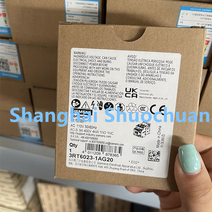 Siemens 3RT6023-1AG20 AC contactor AC110V 50/60HZ 9A 1NO/1NC