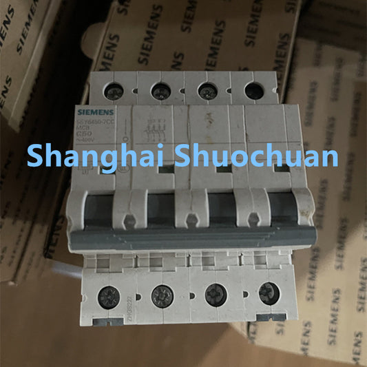 Siemens 5SY6450-7CC miniature circuit breaker 4P 50A C 6kA 400VAC