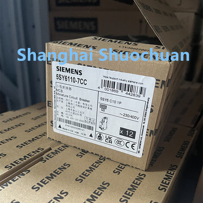 Siemens 5SY6110-7CC miniature circuit breaker 1P 10A C 6kA 230/400VAC