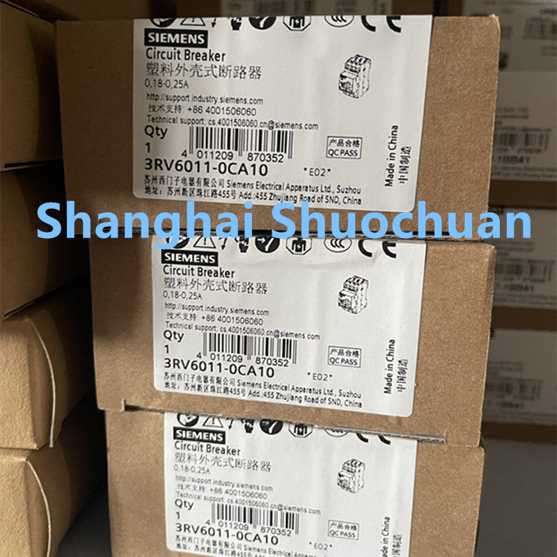 Siemens 3RV6011-0CA10 motor protection circuit breaker 0.06KW 0.18-0.25A