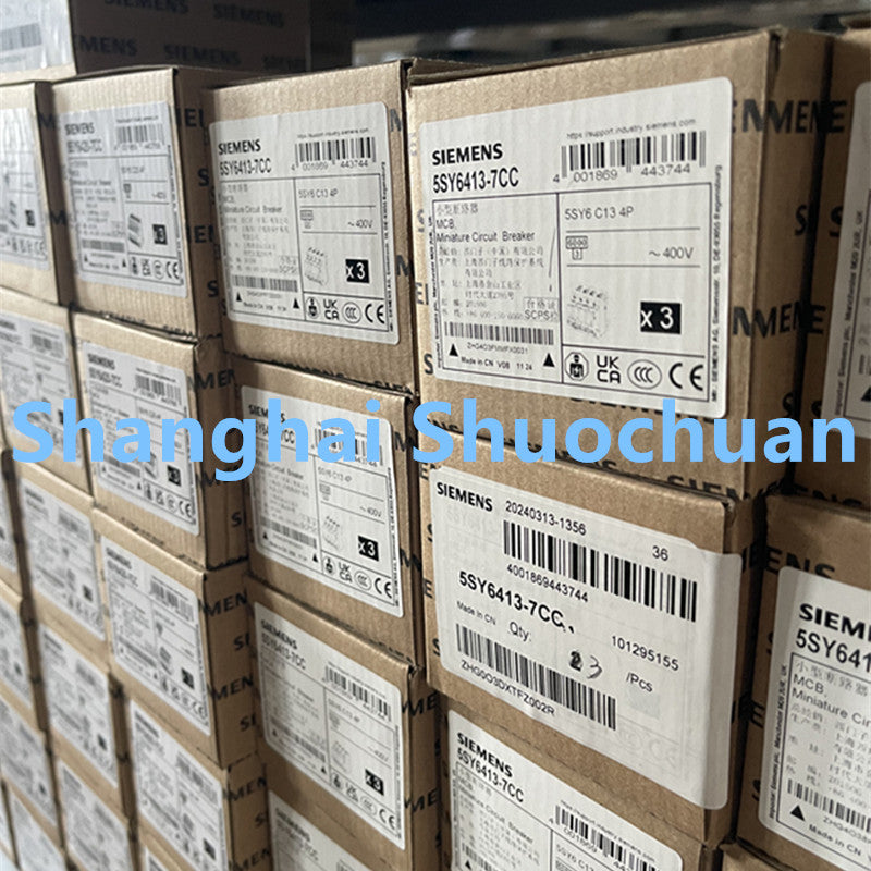 Siemens 5SY6413-7CC miniature circuit breaker 4P 13A C 6kA 400VAC
