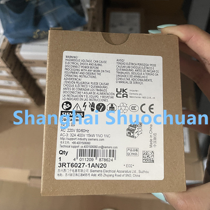 Siemens 3RT6027-1AN20 AC contactor AC220V 50/60HZ 32A 1NO/1NC