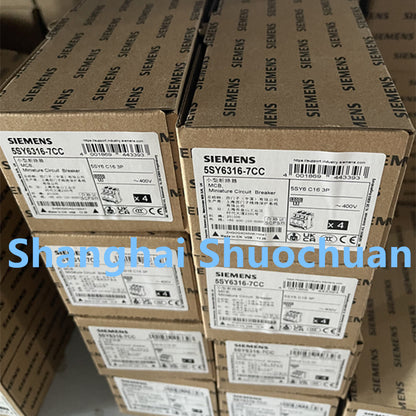 Siemens 5SY6316-7CC miniature circuit breaker  3P 16A C 6kA 400VAC