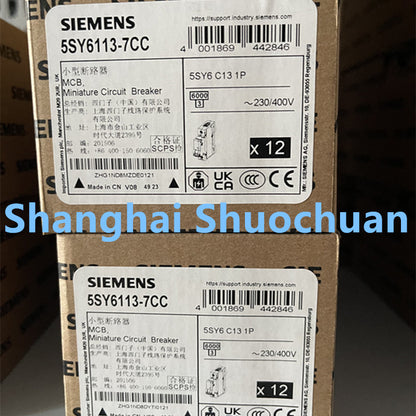 Siemens 5SY6113-7CC miniature circuit breaker  1P 13A C 6kA 400VAC