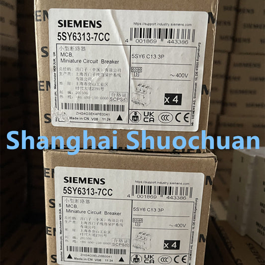 Siemens 5SY6313-7CC miniature circuit breaker 3P 13A C 6kA 400VAC
