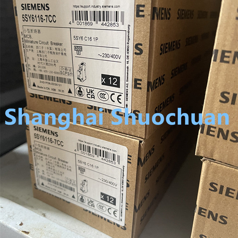 Siemens 5SY6116-7CC miniature circuit breaker 1P 16A C 6kA 230/400VAC