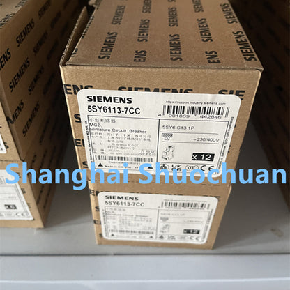 Siemens 5SY6113-7CC miniature circuit breaker  1P 13A C 6kA 400VAC
