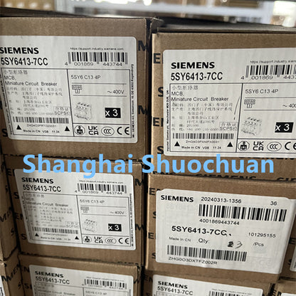 Siemens 5SY6413-7CC miniature circuit breaker 4P 13A C 6kA 400VAC
