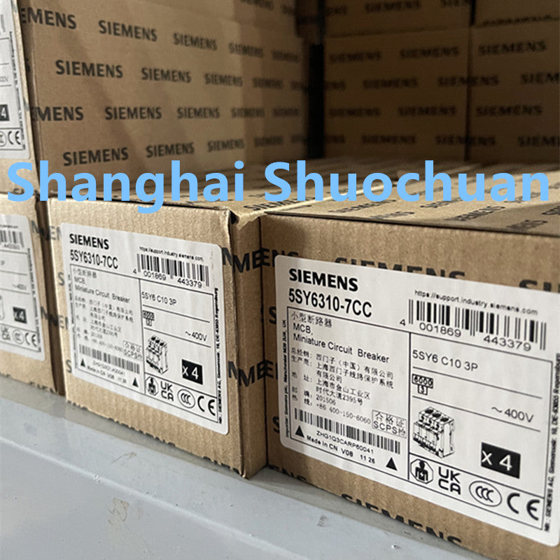 Siemens 5SY6310-7CC miniature circuit breaker 3P 10A C 6kA 400VAC
