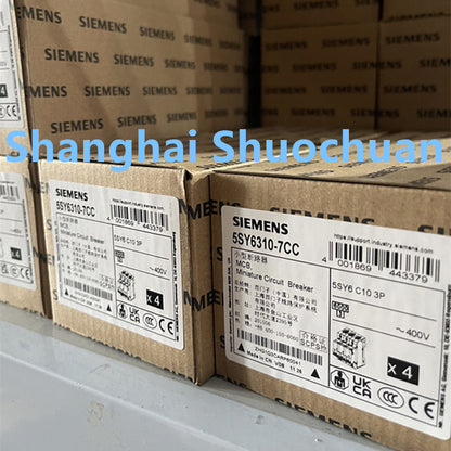 Siemens 5SY6310-7CC miniature circuit breaker 3P 10A C 6kA 400VAC