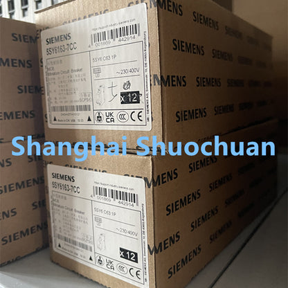 Siemens 5SY6163-7CC miniature circuit breaker 1P 63A C 6kA 230/400VAC