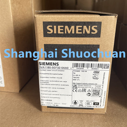 Siemens 3VA1180-5EF32-0AA0 molded case distribution protection circuit breaker