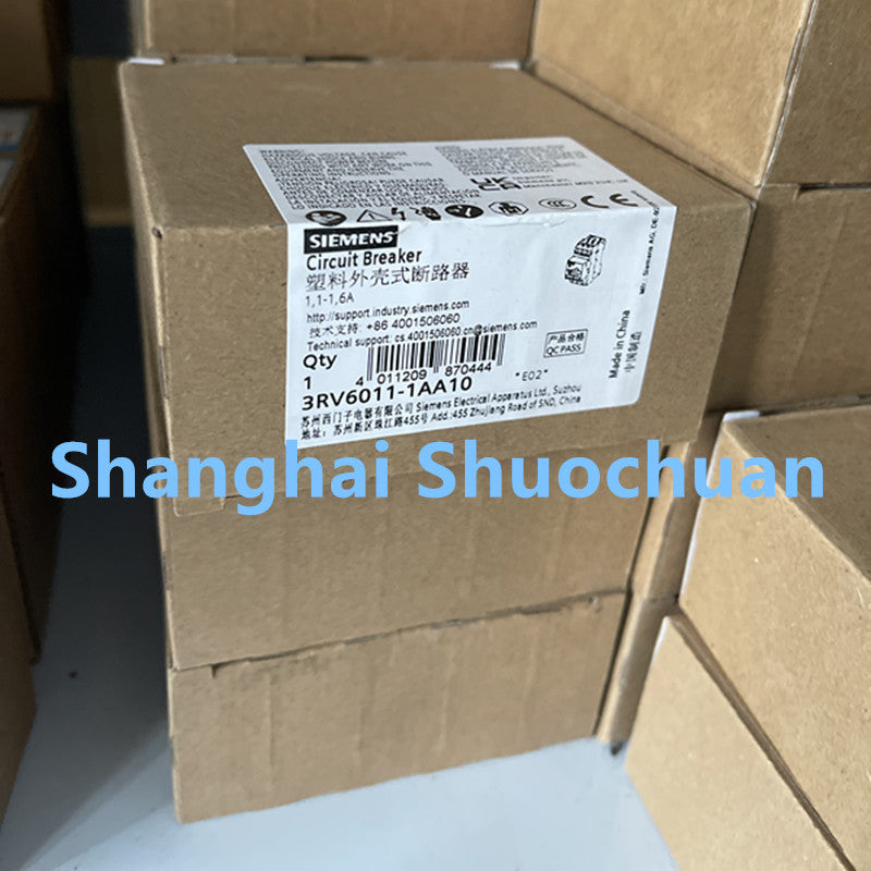 Siemens 3RV6011-1AA10 motor protection circuit breaker 0.55KW 1.1-1.6A