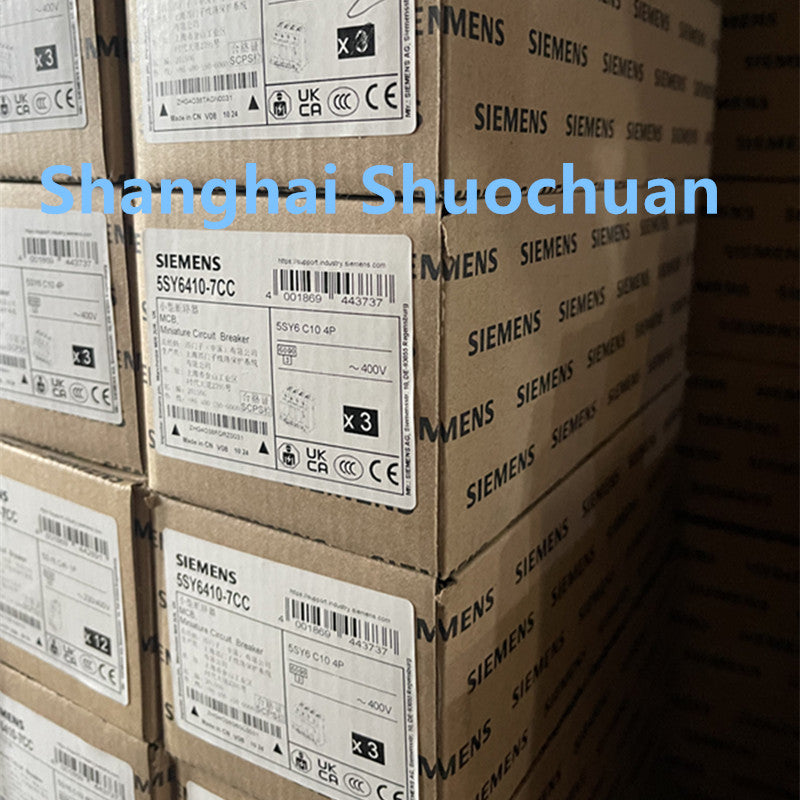 Siemens 5SY6410-7CC miniature circuit breaker 4P 10A C 6kA 400VAC